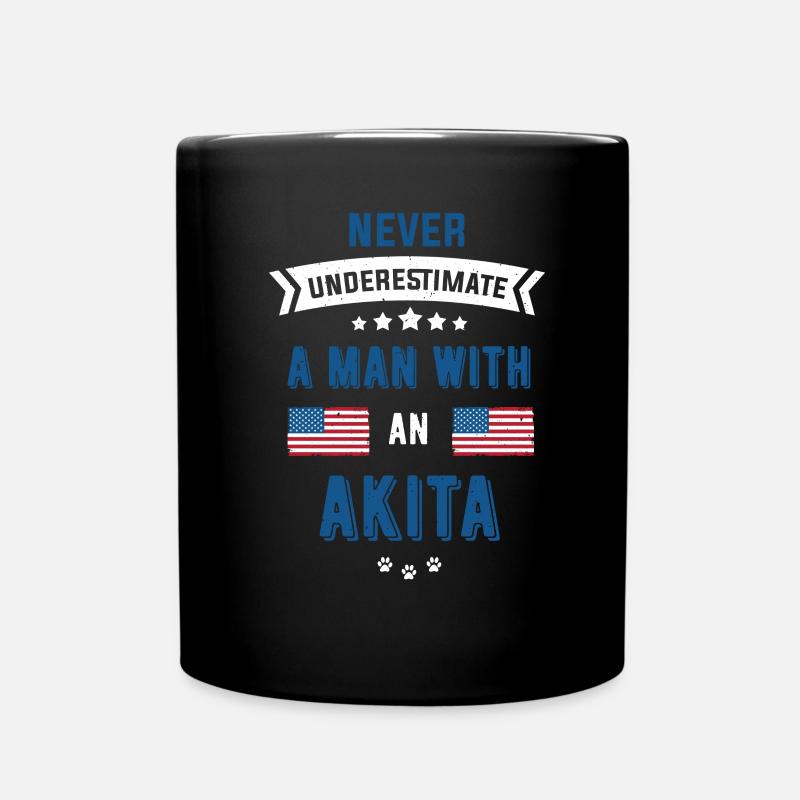 Akita - Tasse einfarbig - Schwarz