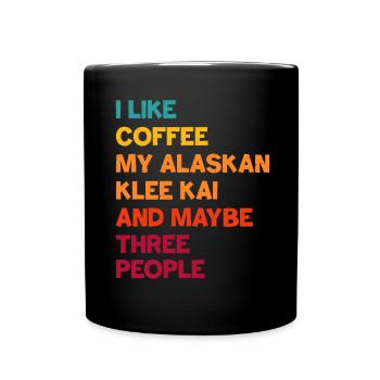 Alaskan Klee Kai - Tasse einfarbig - Schwarz - Vorne