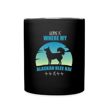 Alaskan Klee Kai - Tasse einfarbig - Schwarz - Vorne