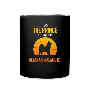 Alaskan Malamute Hund - Tasse einfarbig - Schwarz - Vorne
