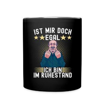 Ruhestand Rente - Tasse einfarbig - Schwarz - Vorne