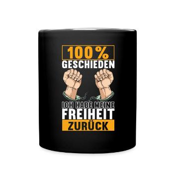Geschieden Scheidung - Tasse einfarbig - Schwarz - Vorne