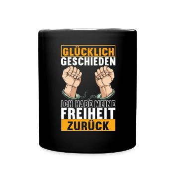 Geschieden Scheidung - Tasse einfarbig - Schwarz - Vorne