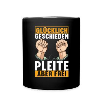 Geschieden Scheidung - Tasse einfarbig - Schwarz - Vorne