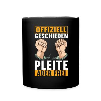 Geschieden Scheidung - Tasse einfarbig - Schwarz - Vorne