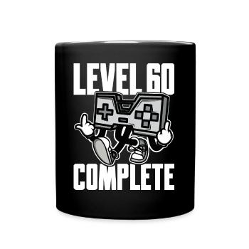 Level 60 Complete Birthday Gift 60 Years - Full Colour Mug - black - Front