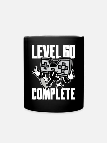 Level 60 Complete Geburtstagsgeschenk 60 Jahre - Tasse einfarbig - Schwarz