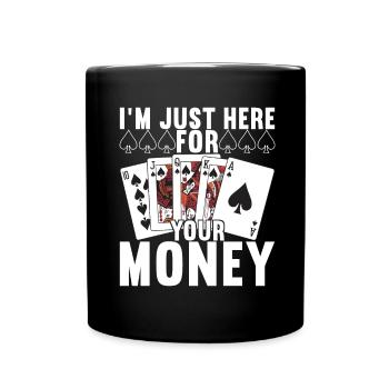 Poker Poker Player Casino - Full Colour Mug - black - Front
