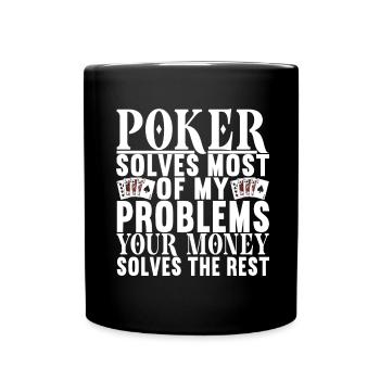 Poker Poker Player Casino - Full Colour Mug - black - Front