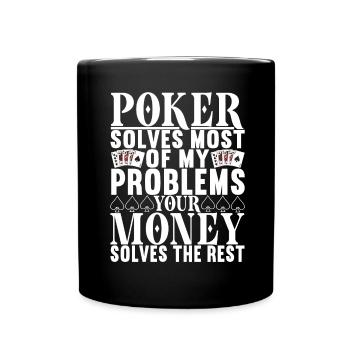 Poker Poker Player Casino - Full Colour Mug - black - Front