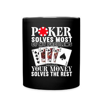 Poker Poker Player Casino - Full Colour Mug - black - Front