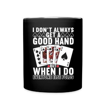 Poker Joueur de poker Casino - Mug uni - noir - Devant
