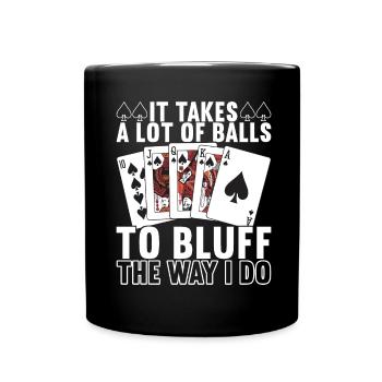 Poker Poker Player Casino - Full Colour Mug - black - Front
