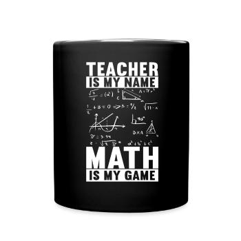 Math Teacher - Full Colour Mug - black - Front