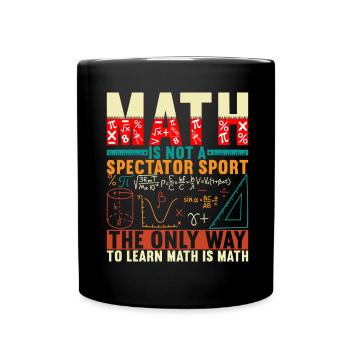 Mathe Mathelehrer - Tasse einfarbig - Schwarz - Vorne
