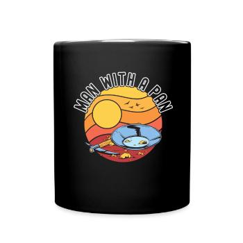 Goldwaschen Goldschürfer - Tasse einfarbig - Schwarz - Vorne