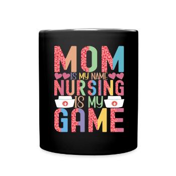 Infirmière soignante - Mug uni - noir - Devant