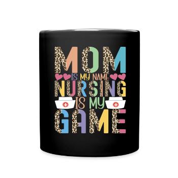 Infirmière soignante - Mug uni - noir - Devant
