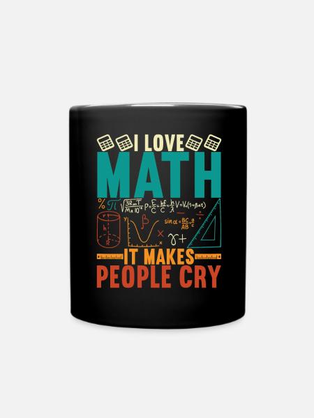 Mathe Mathelehrer - Tasse einfarbig - Schwarz