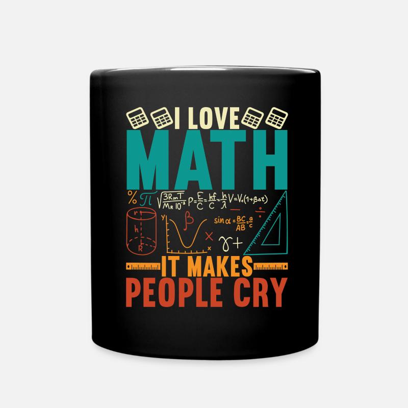Mathe Mathelehrer - Tasse einfarbig - Schwarz