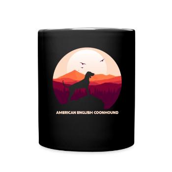 American English Coonhound - Full Colour Mug - black - Front