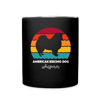 Chien esquimau américain Hund - Mug uni - noir - Devant