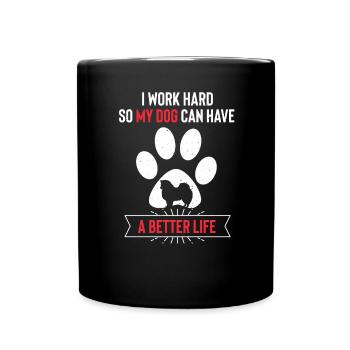 Chien esquimau américain Hund - Mug uni - noir - Devant