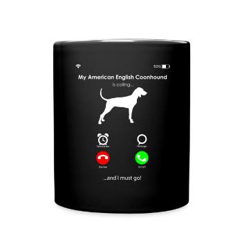 American English Coonhound - Full Colour Mug - black - Front