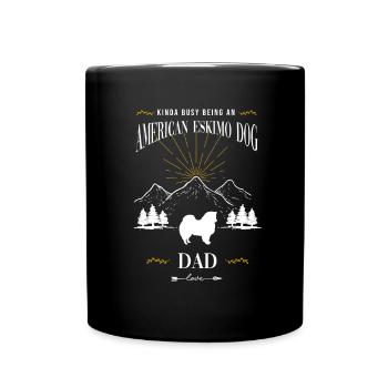 Chien esquimau américain Hund - Mug uni - noir - Devant