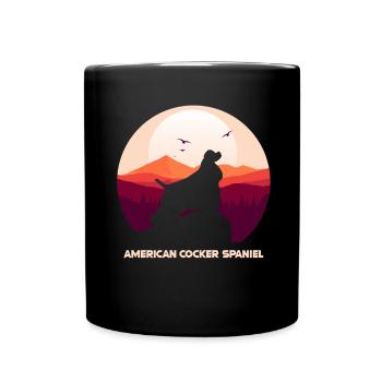 Cocker Spaniel américain - Mug uni - noir - Devant