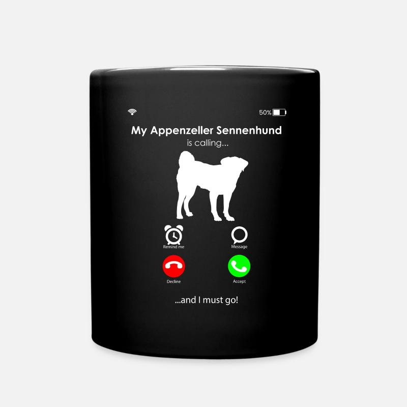 Appenzeller Sennenhund - Tasse einfarbig - Schwarz