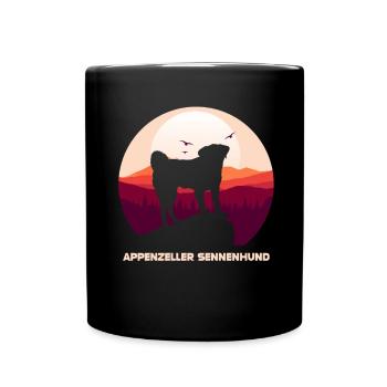 Appenzeller Sennenhund - Tasse einfarbig - Schwarz - Vorne