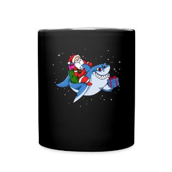 Père Noël Noël Requin Noël - Mug uni - noir - Devant