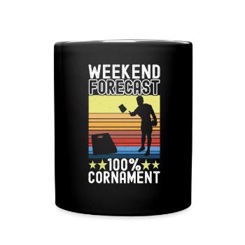Cornhole Player Cornhole Board - Full Colour Mug - black - Front