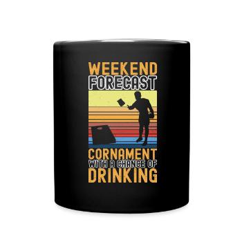 Cornhole Player Cornhole Board - Full Colour Mug - black - Front