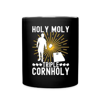Cornhole Spieler Cornhole Board - Tasse einfarbig - Schwarz - Vorne