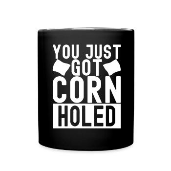 Cornhole Spieler Cornhole Board - Tasse einfarbig - Schwarz - Vorne