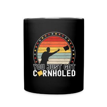 Cornhole Spieler Cornhole Board - Tasse einfarbig - Schwarz - Vorne