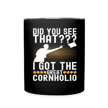 Cornhole Spieler Cornhole Board - Tasse einfarbig - Schwarz - Vorne