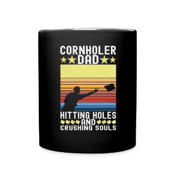 Cornhole Player Cornhole Board - Full Colour Mug - black - Front