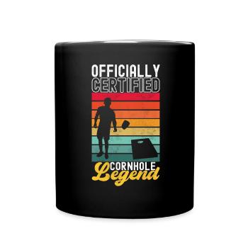 Cornhole Player Cornhole Board - Full Colour Mug - black - Front