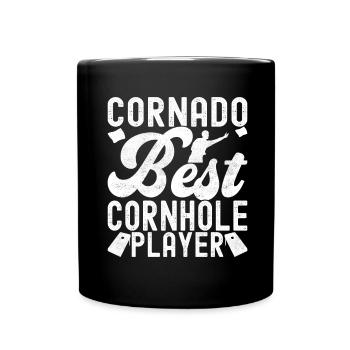 Cornhole Player Cornhole Board - Full Colour Mug - black - Front