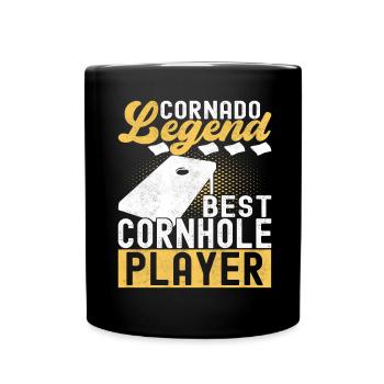 Cornhole Player Cornhole Board - Full Colour Mug - black - Front
