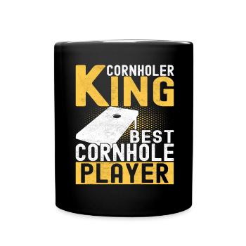 Cornhole Player Cornhole Board - Mug uni - noir - Devant