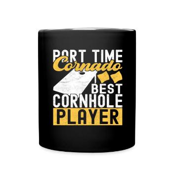 Cornhole Player Cornhole Board - Full Colour Mug - black - Front