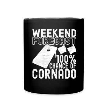 Cornhole Player Cornhole Board - Full Colour Mug - black - Front
