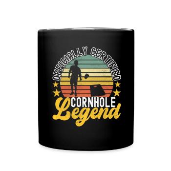 Cornhole Spieler Cornhole Board - Tasse einfarbig - Schwarz - Vorne