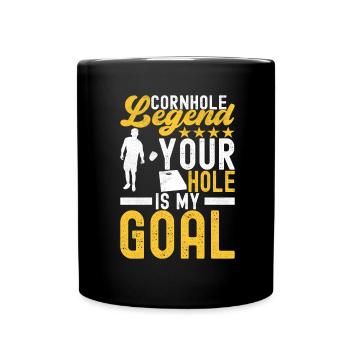 Cornhole Player Cornhole Board - Full Colour Mug - black - Front