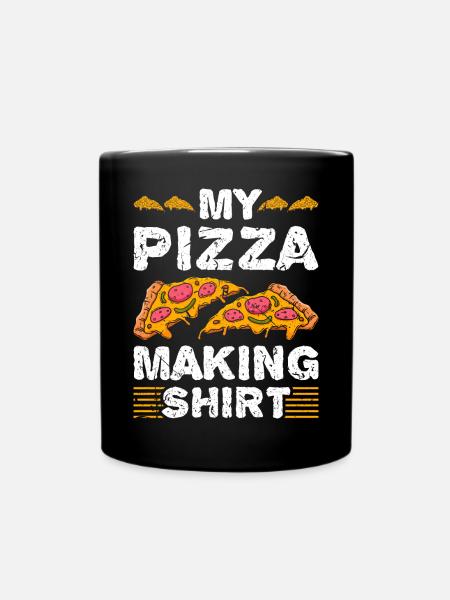 Mein Pizzabacken - Tasse einfarbig - Schwarz