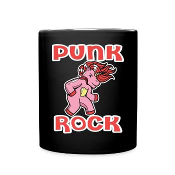 Punkrock Musik Punker Punkrock Irokesenschnitt - Tasse einfarbig - Schwarz - Vorne